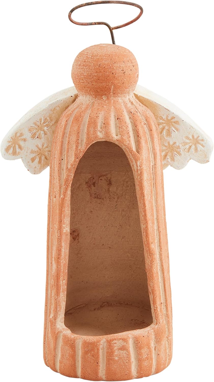 Mud Pie Terra Angel Votive Holders Light Pastel Orange